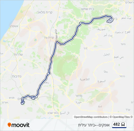 482 Bus Line Map