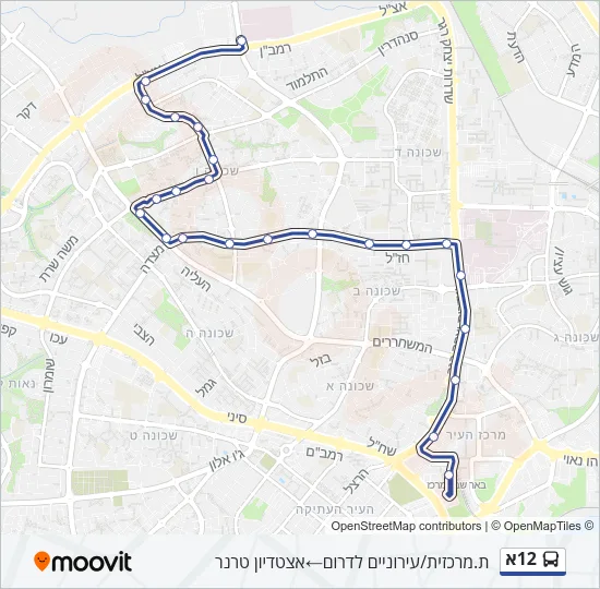 12א Bus Line Map