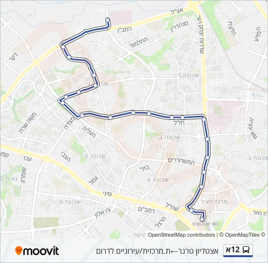 12א Bus Line Map