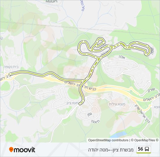 56 Bus Line Map