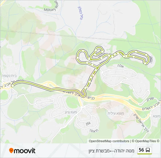 56 Bus Line Map