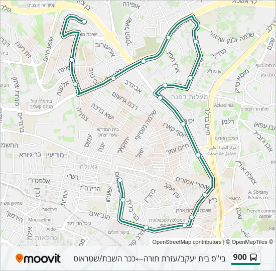 900 Bus Line Map