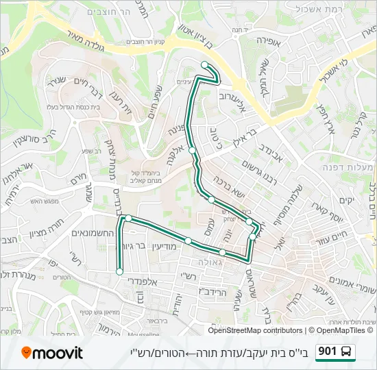 901 Bus Line Map