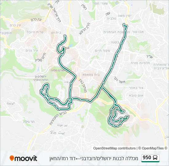 950 Bus Line Map