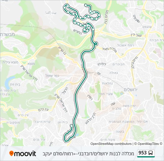 953 Bus Line Map