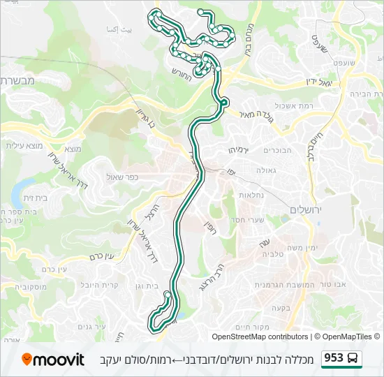 953 Bus Line Map