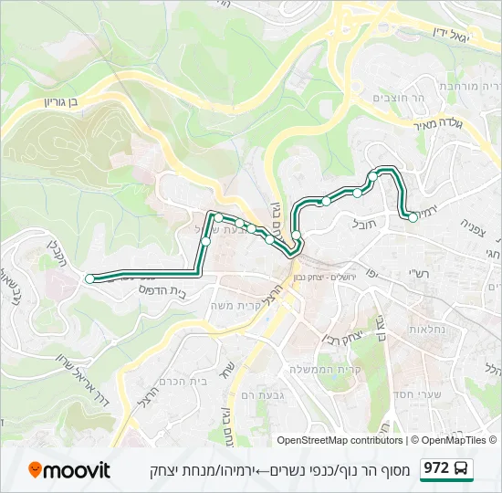 972 Bus Line Map