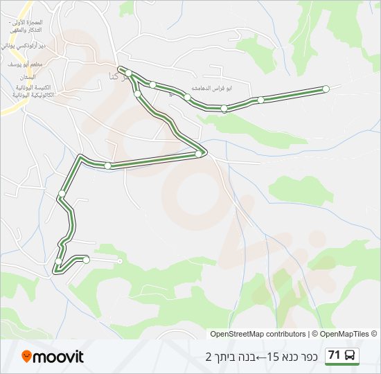 71 Bus Line Map