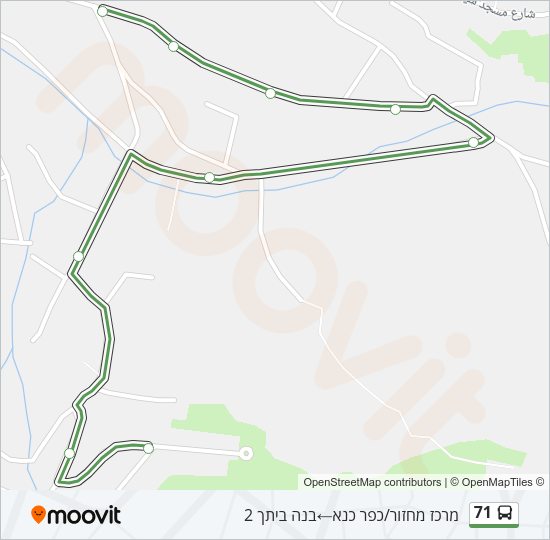 71 Bus Line Map