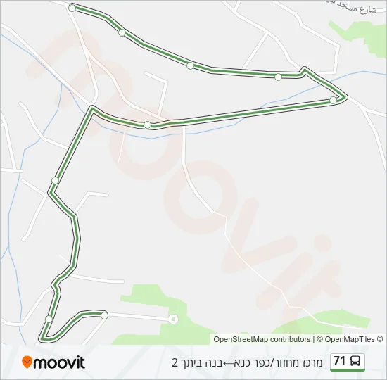 71 Bus Line Map