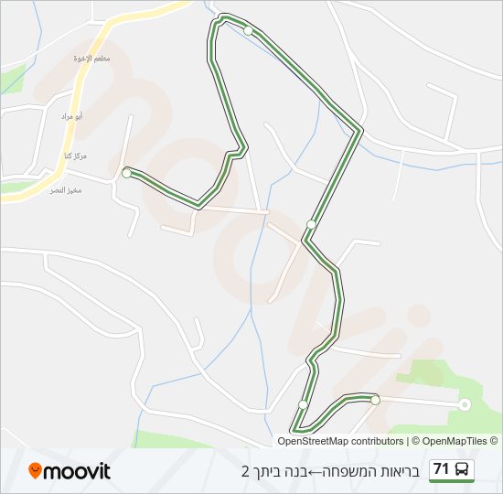 71 Bus Line Map