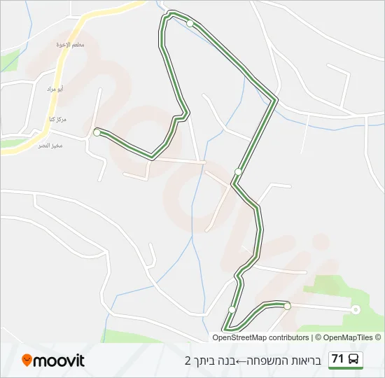 71 Bus Line Map