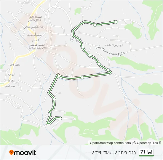 71 Bus Line Map