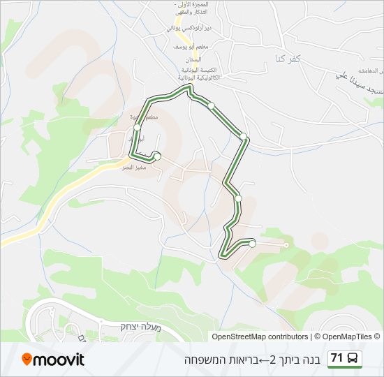 71 Bus Line Map