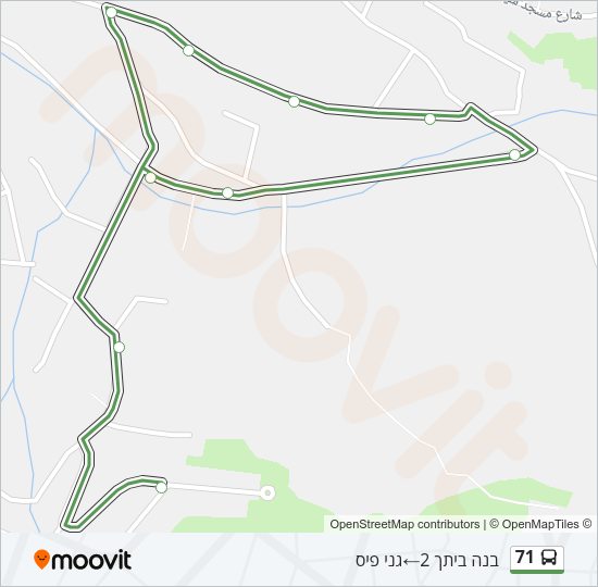 71 Bus Line Map