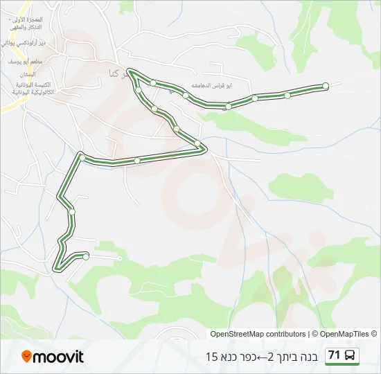 71 Bus Line Map