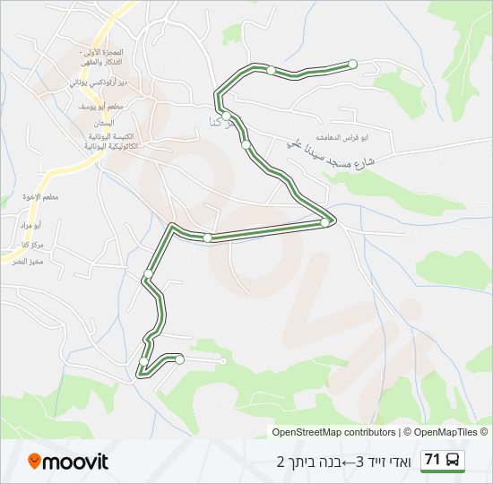 71 Bus Line Map