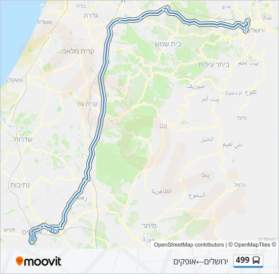 499 Bus Line Map