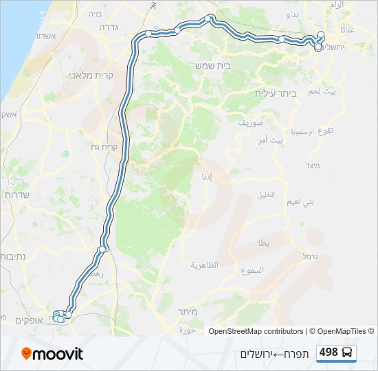 498 Bus Line Map