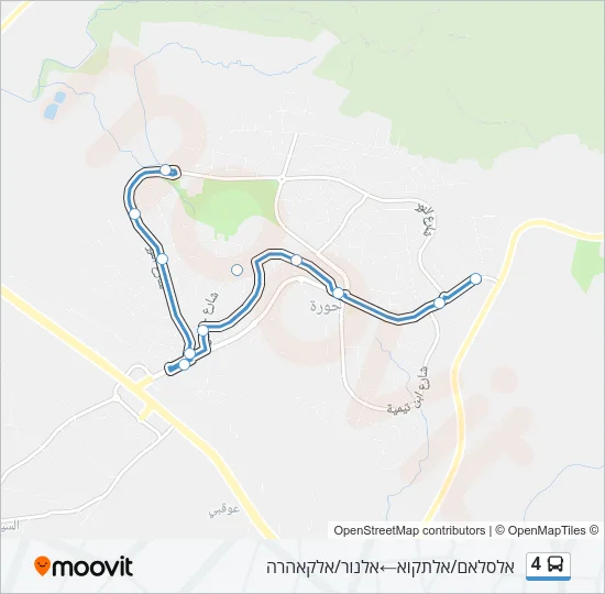 4 Bus Line Map