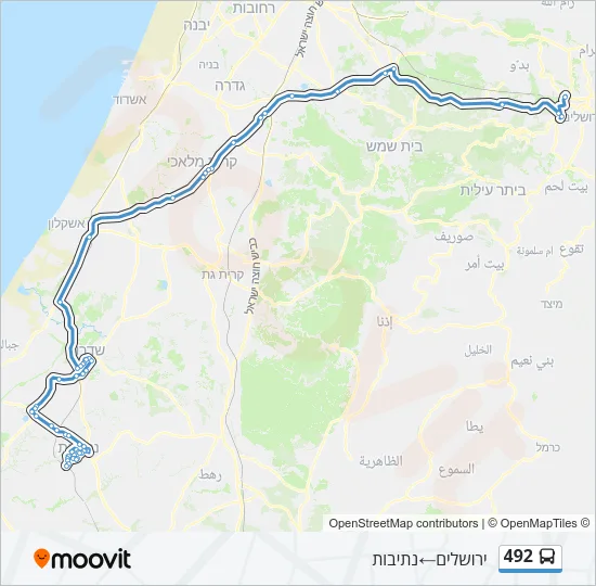 492 Bus Line Map