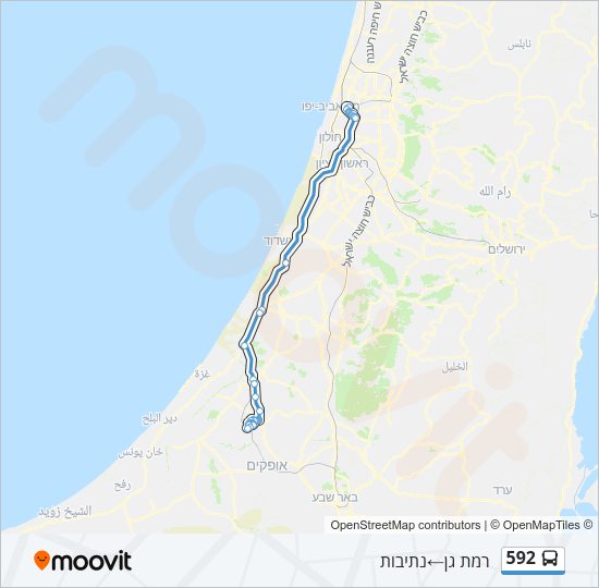 592 Bus Line Map