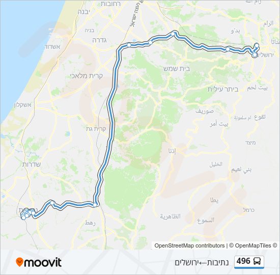 496 Bus Line Map