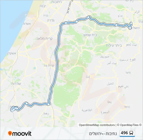 496 Bus Line Map
