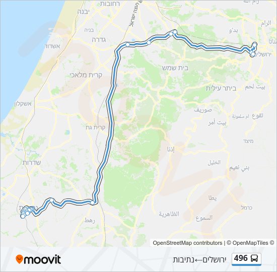 496 Bus Line Map