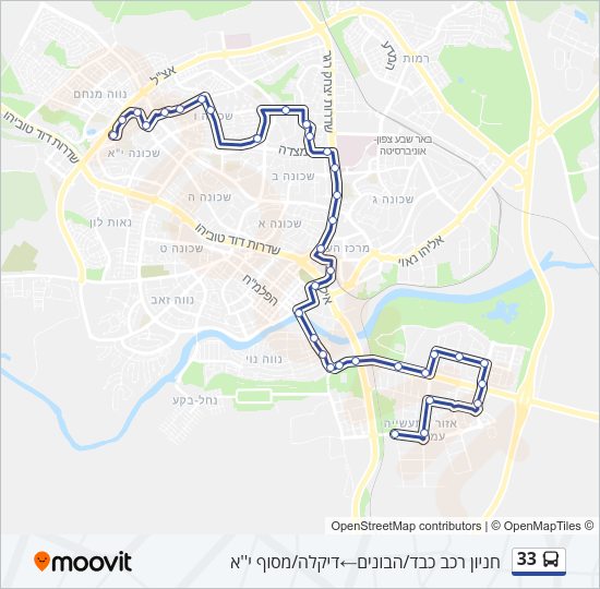 Автобус 33: карта маршрута