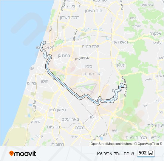 502 Bus Line Map