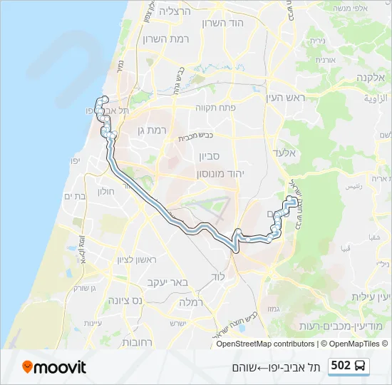 502 Bus Line Map