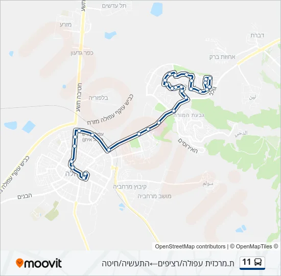 11 Bus Line Map