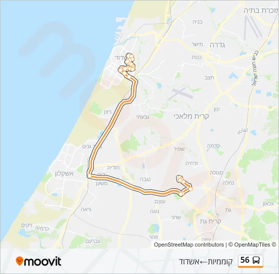 56 Bus Line Map