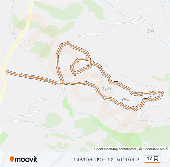 17 bus Line Map