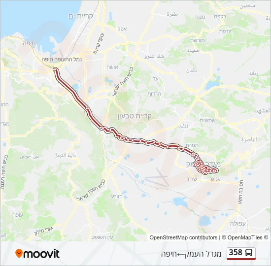 358 Bus Line Map