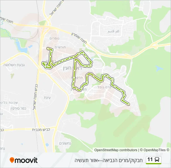 11 Bus Line Map