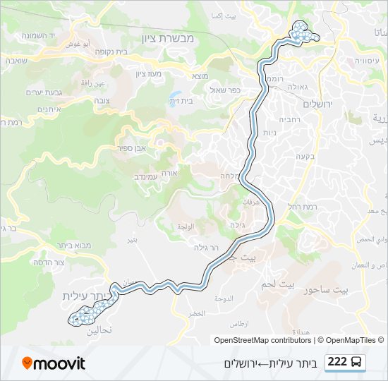 222 Bus Line Map