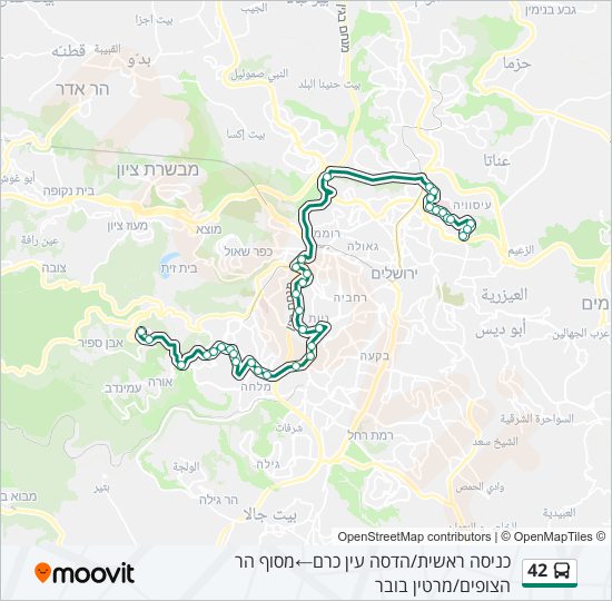 42 bus Line Map