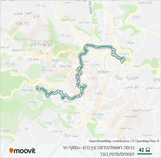 42 Bus Line Map