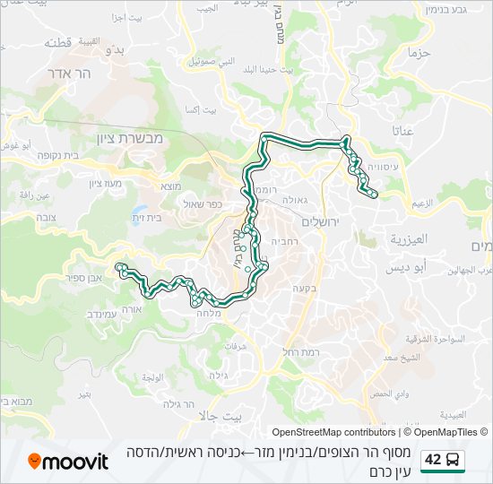 42 bus Line Map