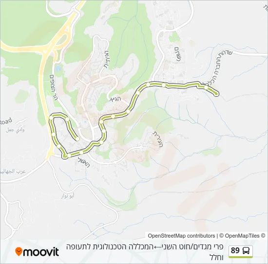 89 Bus Line Map