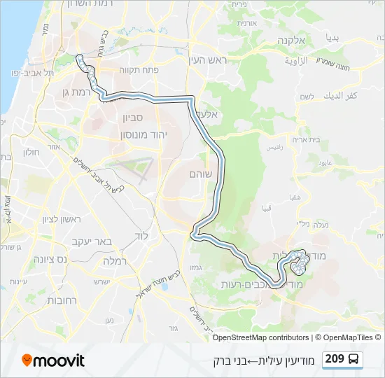 209 Bus Line Map