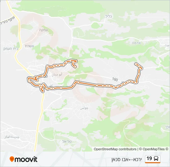 19 Bus Line Map
