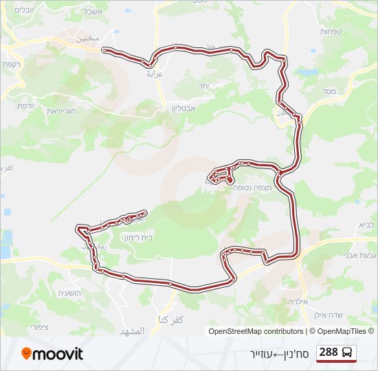288 Bus Line Map