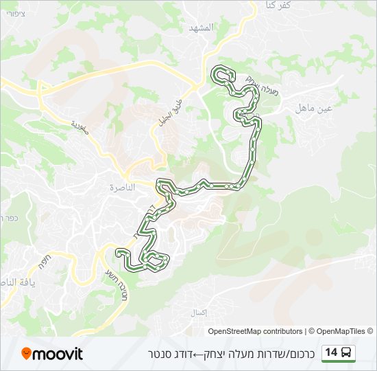 14 Bus Line Map