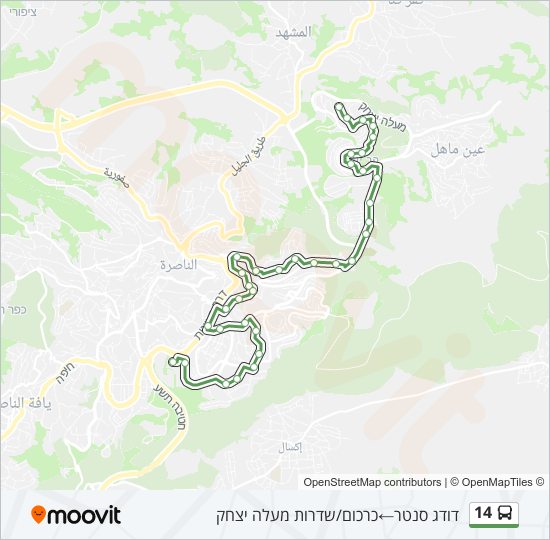 14 Bus Line Map