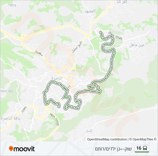 16 Bus Line Map