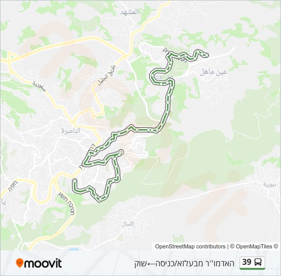39 Bus Line Map