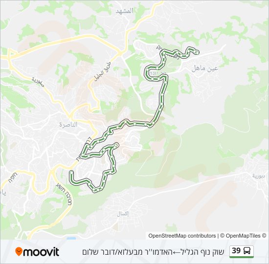 39 Bus Line Map